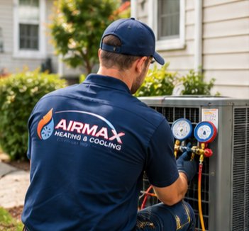 AIRMAX team member standing outside a home