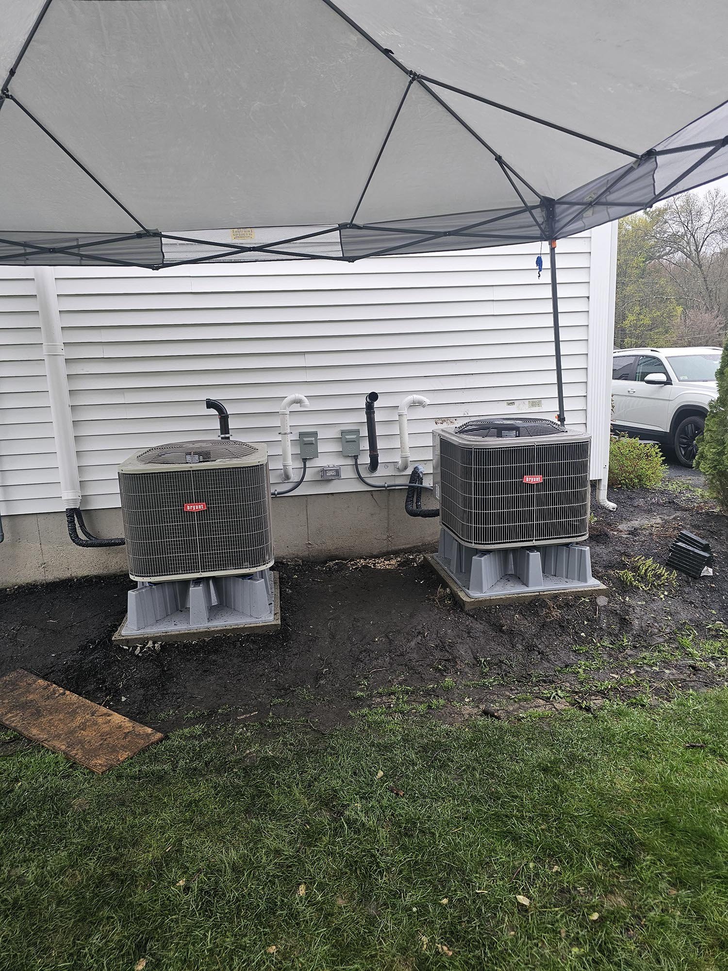 AIRMAX indoor heating system and connected ventilation ducts