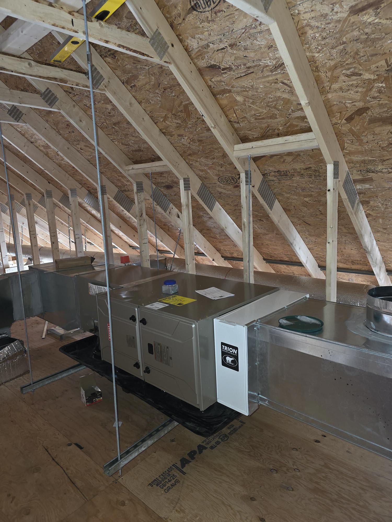 AIRMAX technician installing residential ductwork