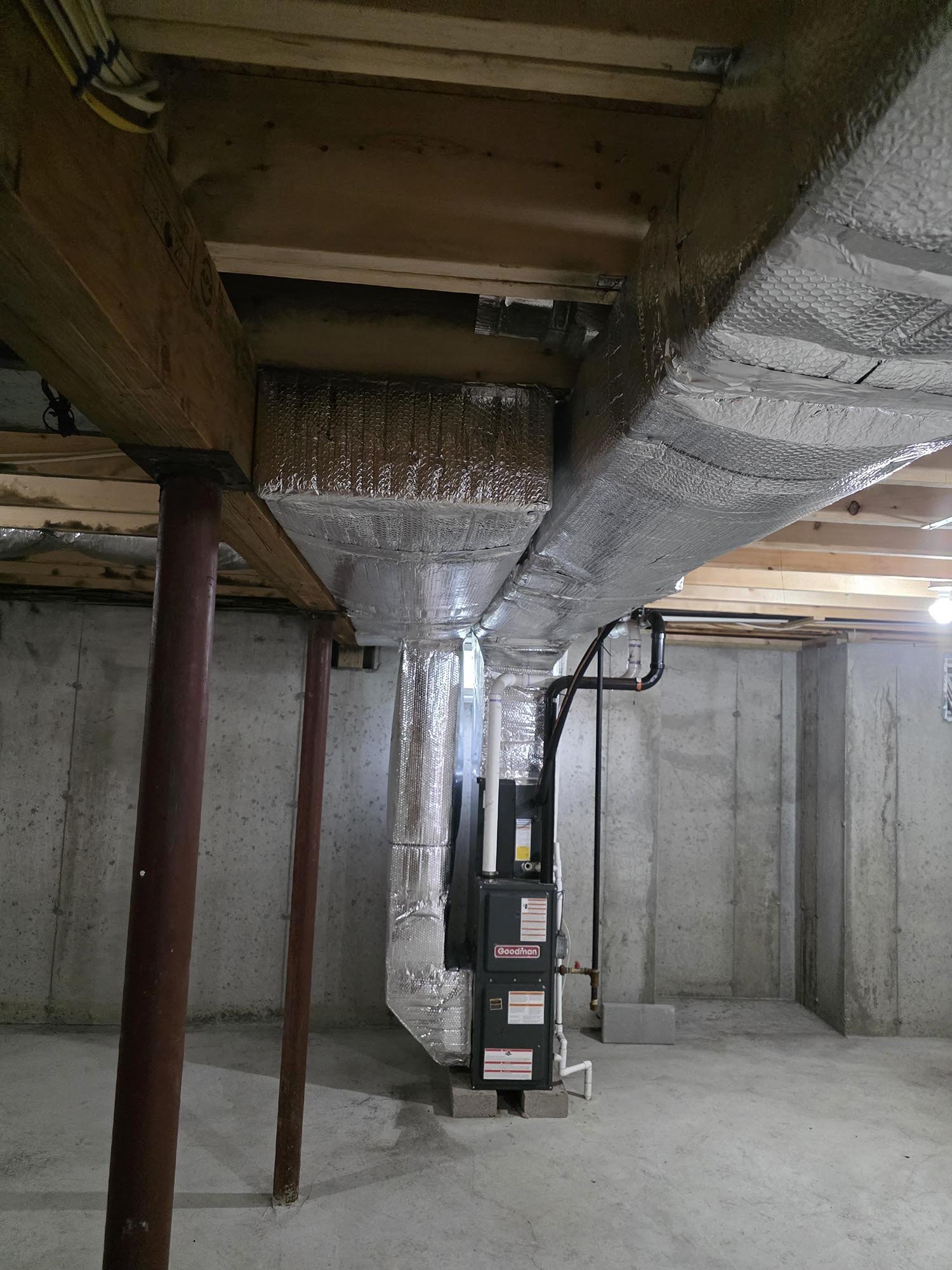 AIRMAX residential HVAC project showing installed heating equipment